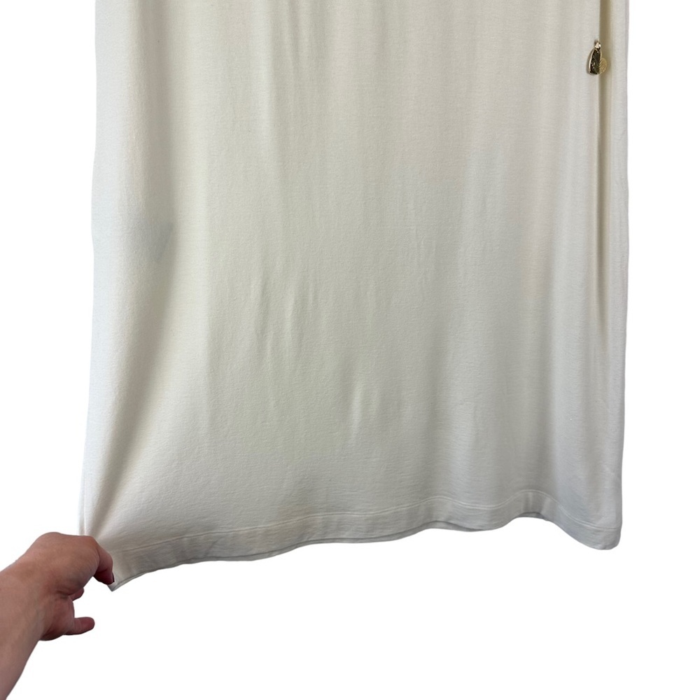 NWT Love Moschino Sz 4 Women's White Puff Short Sleeve Knit Tshirt‎ Dress - Picture 3 of 15